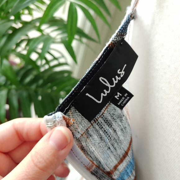 (SOLD) Lulus Multi Plaid Ruffled Wrap Mini Dress - Picture 9 of 10